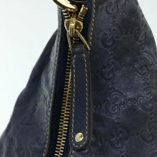 Load image into Gallery viewer, Gucci Navy Monogram Hobo Bag

