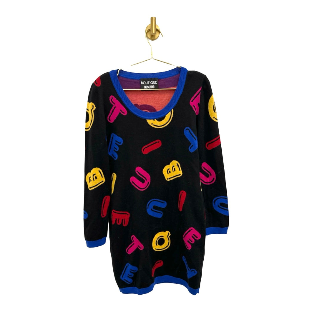 Moschino Bubble Letter Sweater Dress