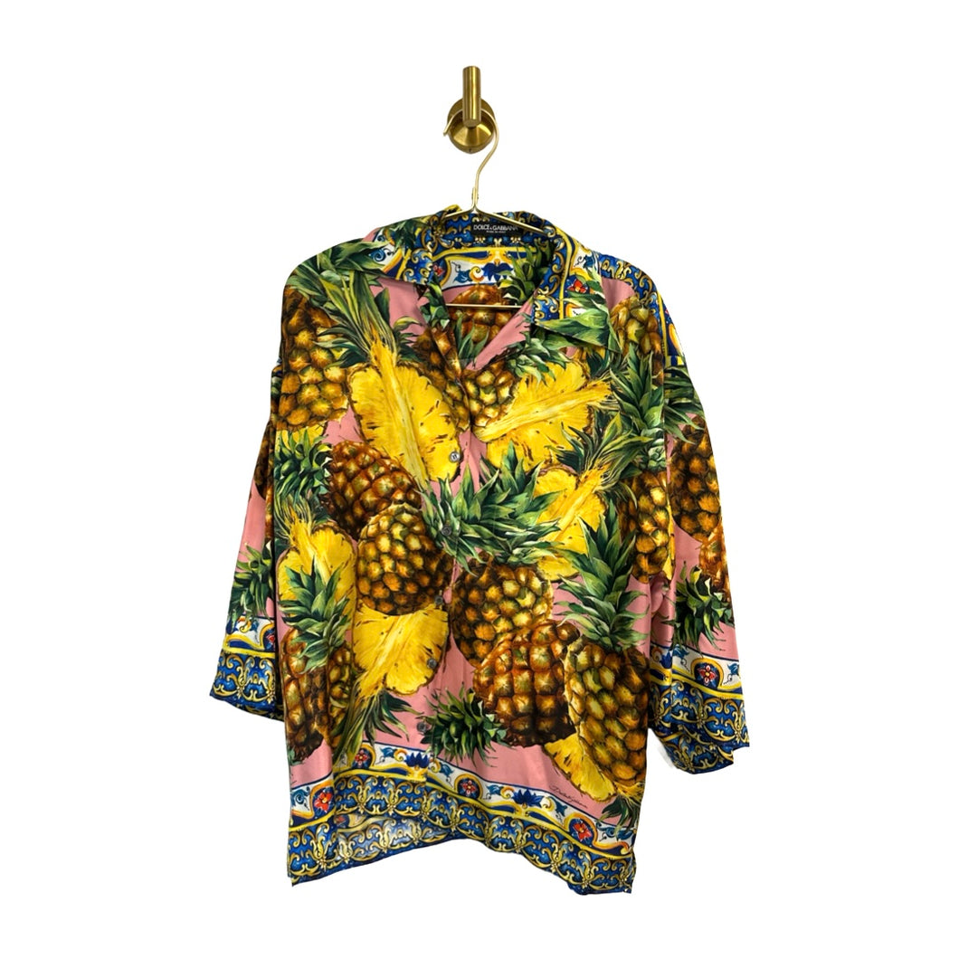Dolce & Gabbana Pineapple Printed Button Down