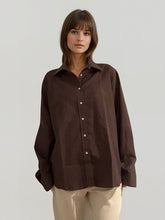 Load image into Gallery viewer, YSL Brown Monogram Button Down
