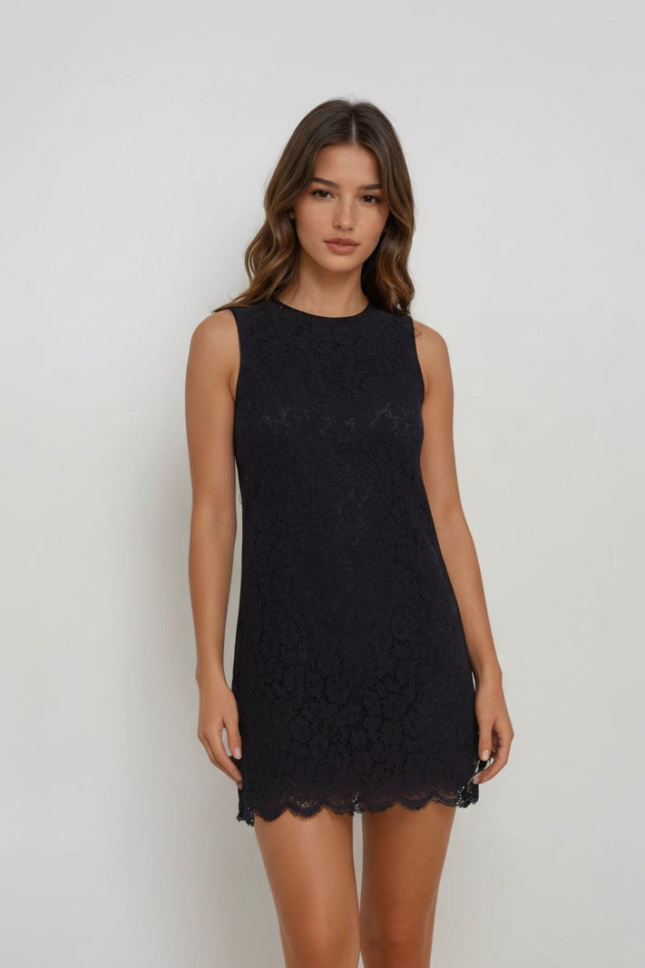 Dolce & Gabbana Black Lace Mini Dress