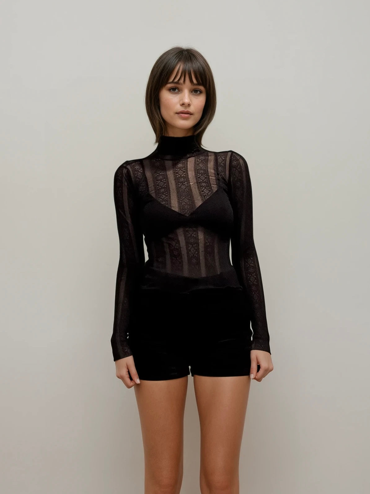 Armani Black Sheer Top