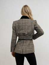 Load image into Gallery viewer, Valentino Houndstooth Belted Blazer
