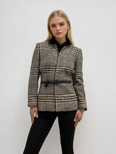 Load image into Gallery viewer, Valentino Houndstooth Belted Blazer
