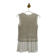 Load image into Gallery viewer, Armani Cream Pleated Sweater Mini Dress

