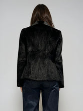 Load image into Gallery viewer, Black Collared Fur Coat
