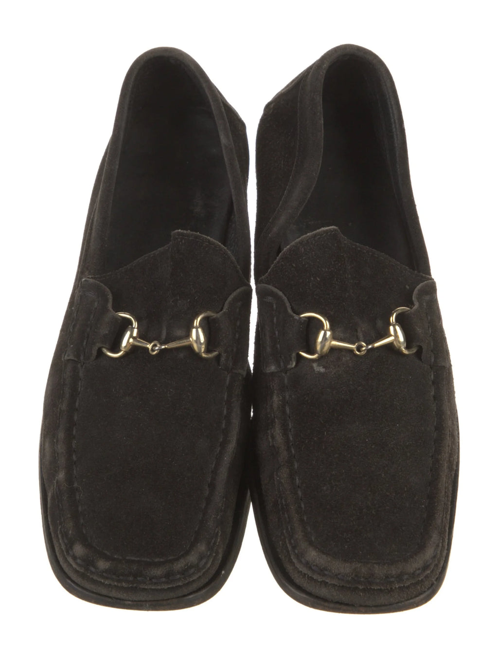 Gucci Brown Suede Horsebit Loafers