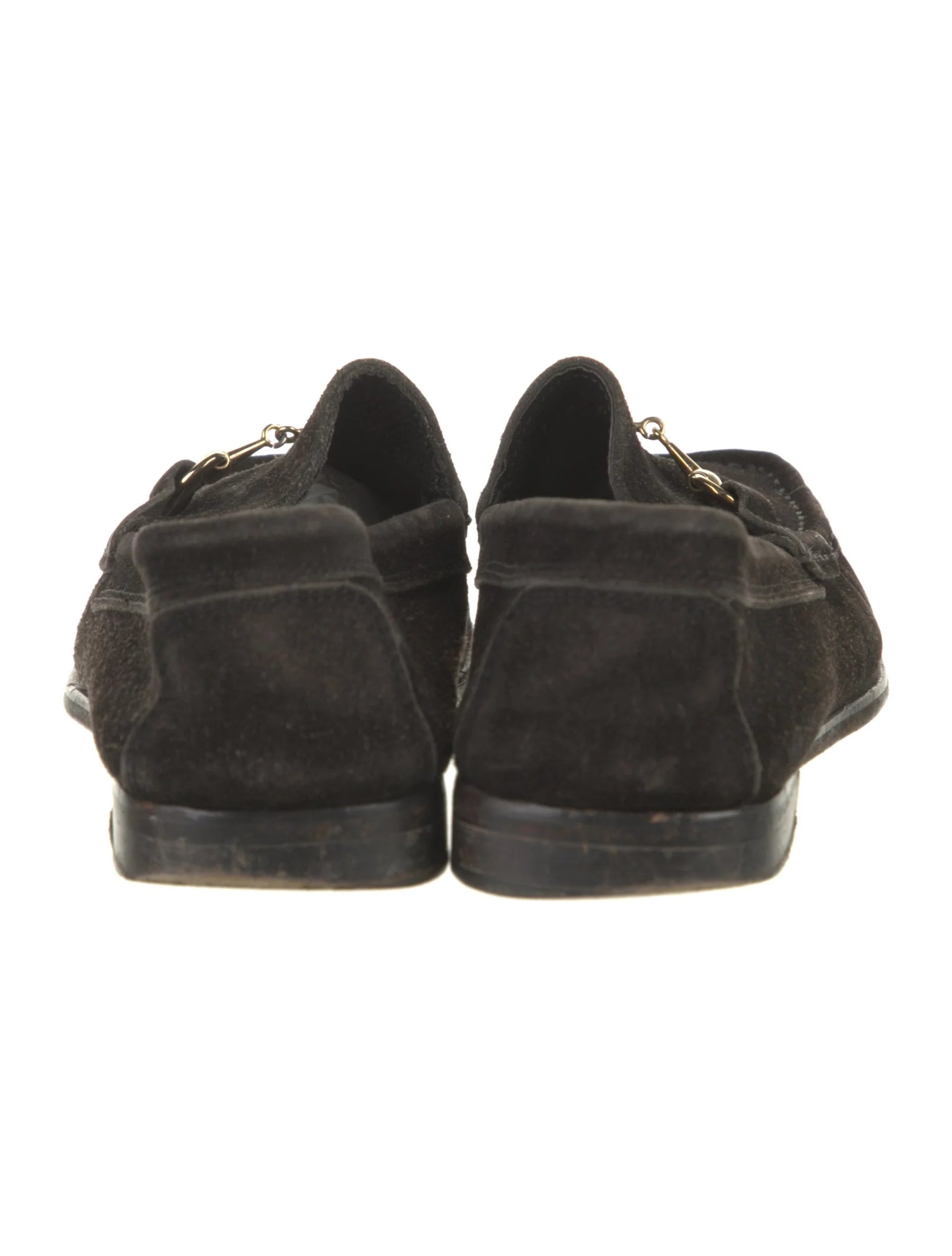 Gucci Brown Suede Horsebit Loafers