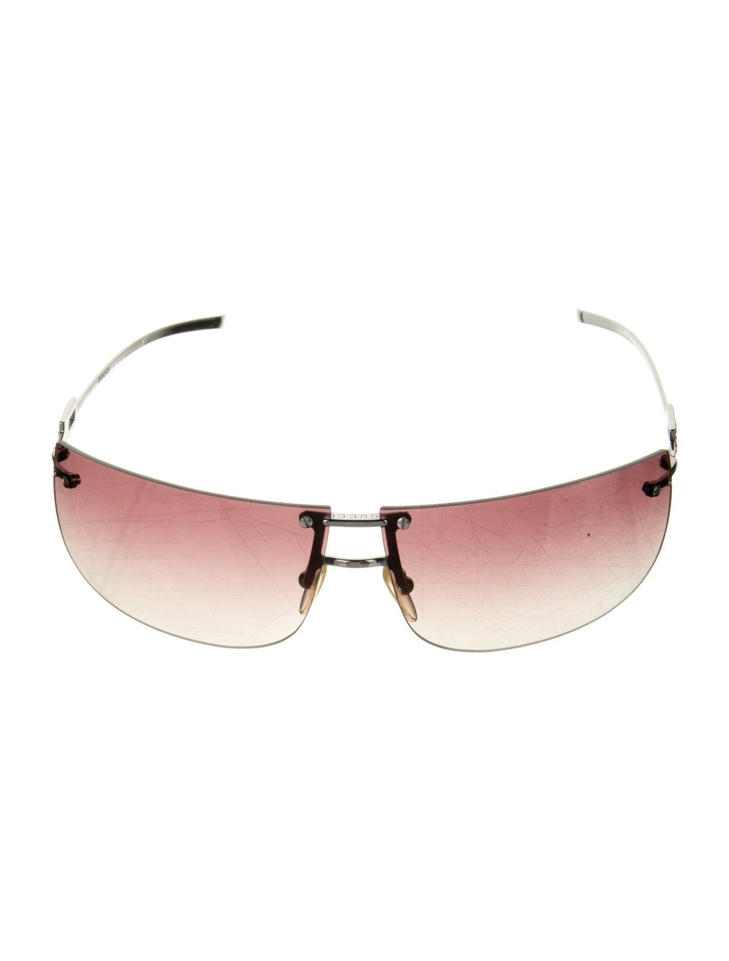 Gucci Gold Shield Gradient Sunglasses front