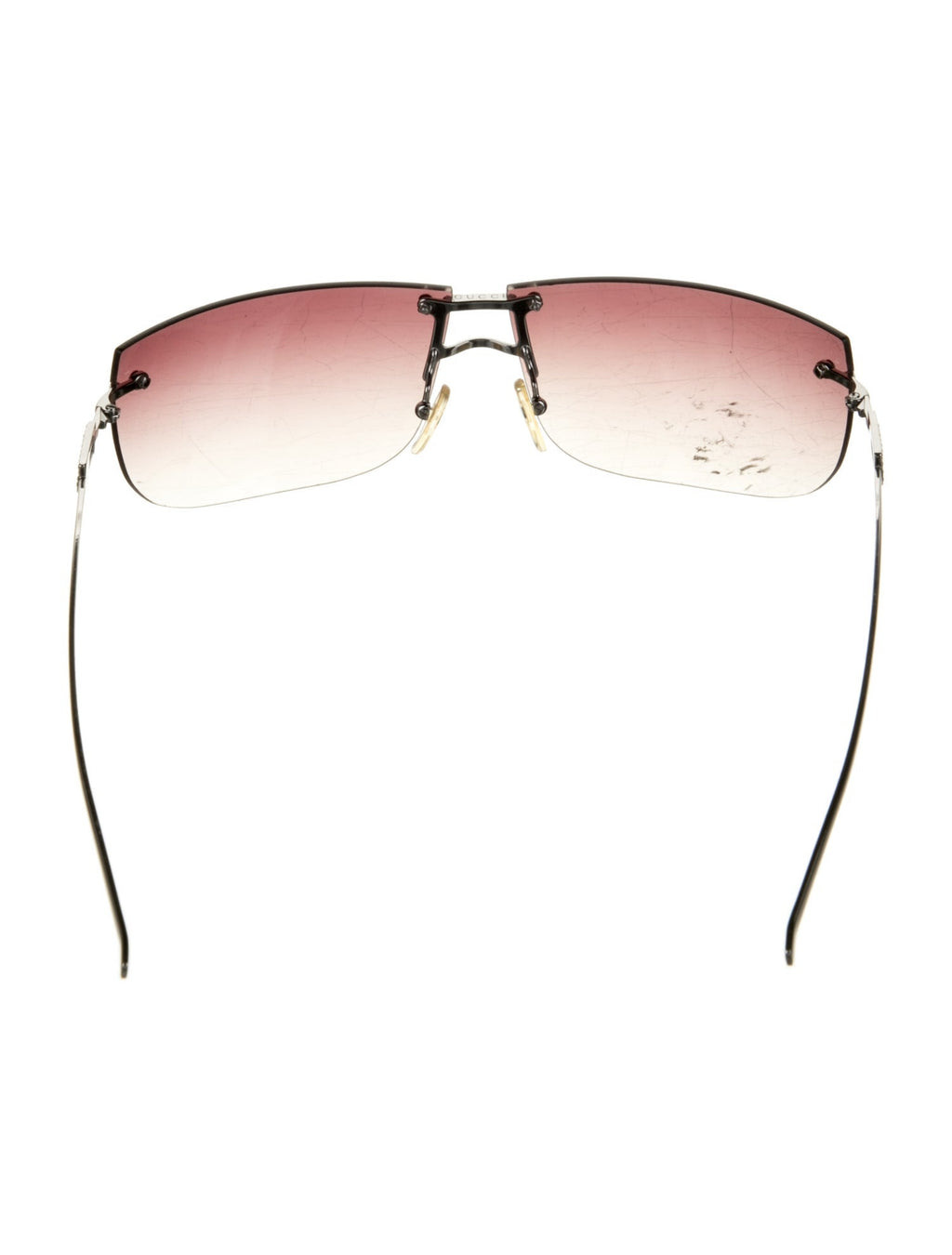 Gucci Gold Shield Gradient Sunglasses back