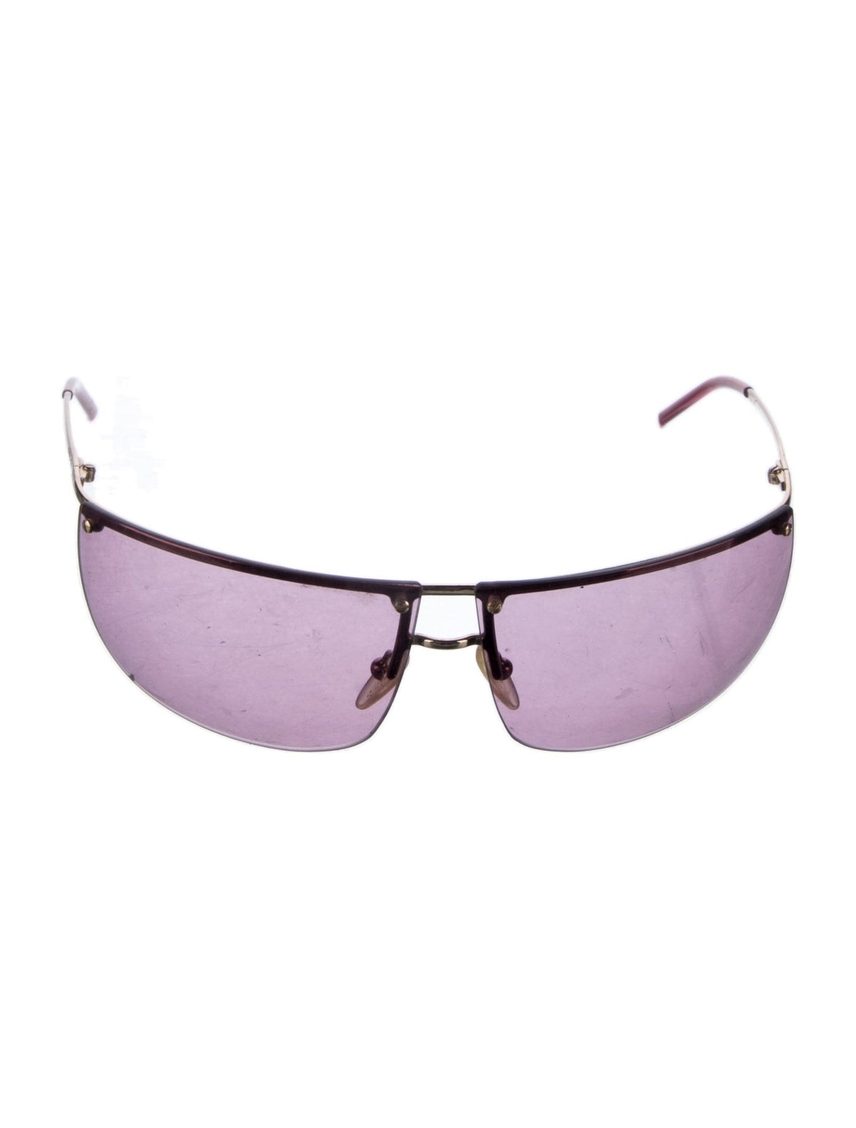 Gucci Purple Shield Tinted Sunglasses front