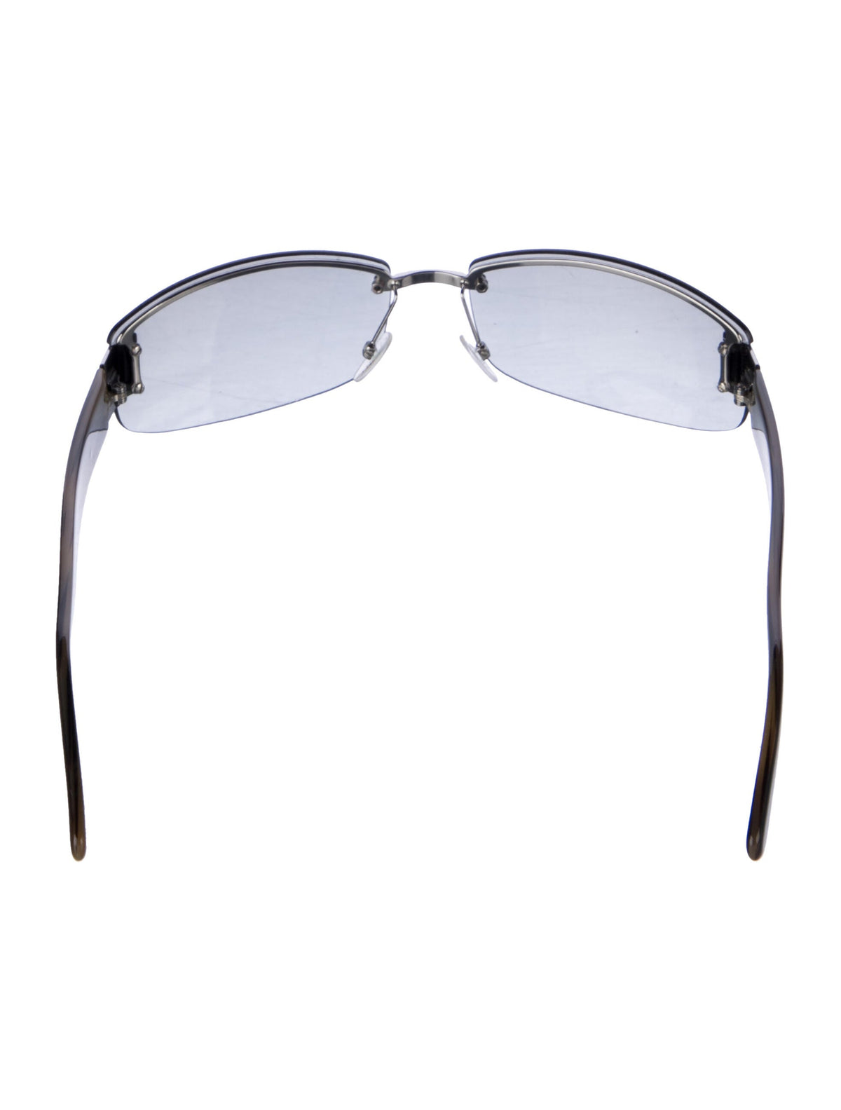 Gucci Blue Narrow Tinted Sunglasses back