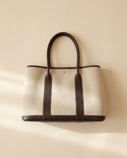 Hermes Cream and Brown Garden Party