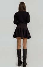 Load image into Gallery viewer, Chloe black peplum mini skirt
