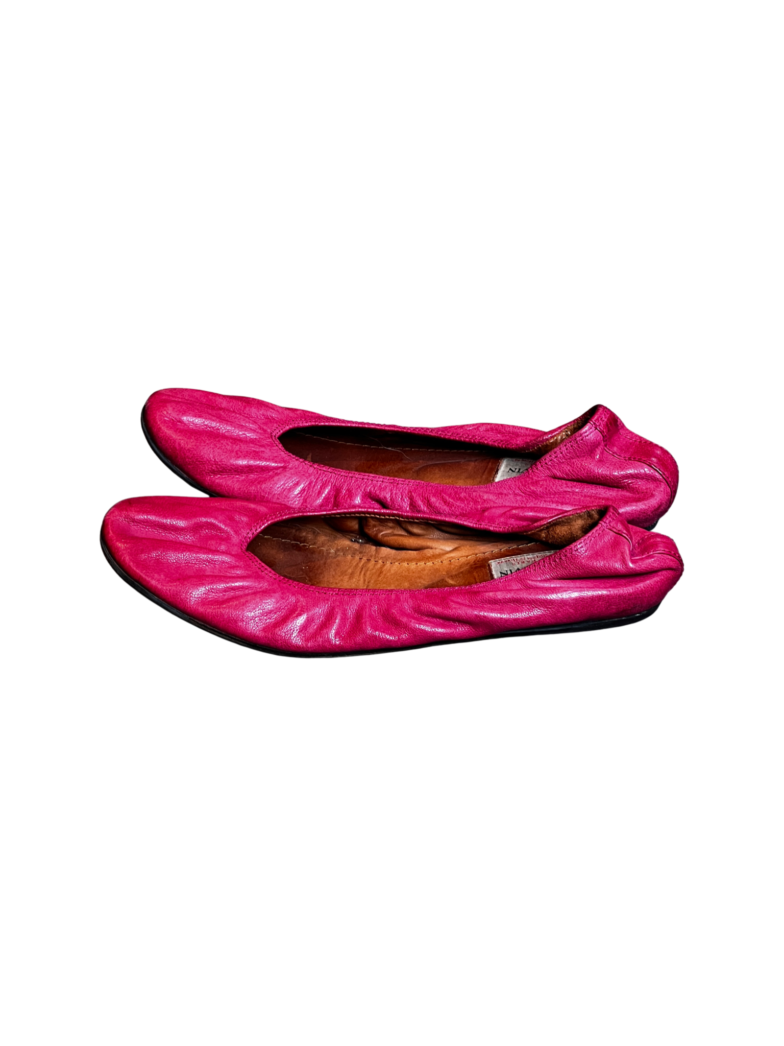 Lanvin Hot Pink Leather Flats