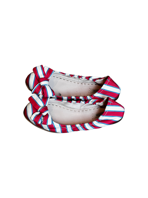 Miu Miu Striped Flats