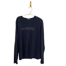 Load image into Gallery viewer, Burberry Navy Logo Long Sleeve Tee

