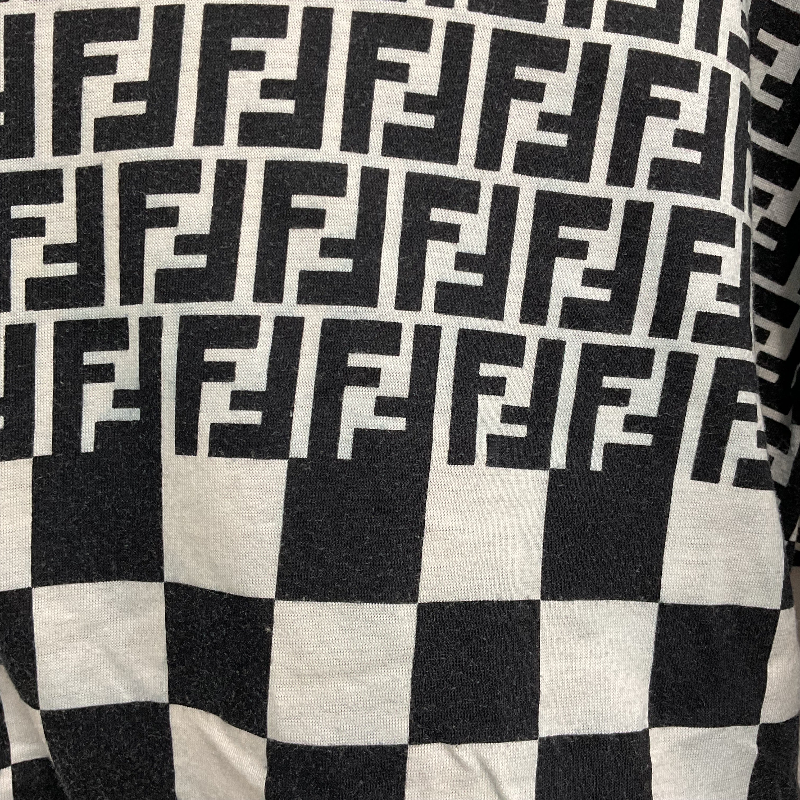 Fendi Black and White Logo Tee