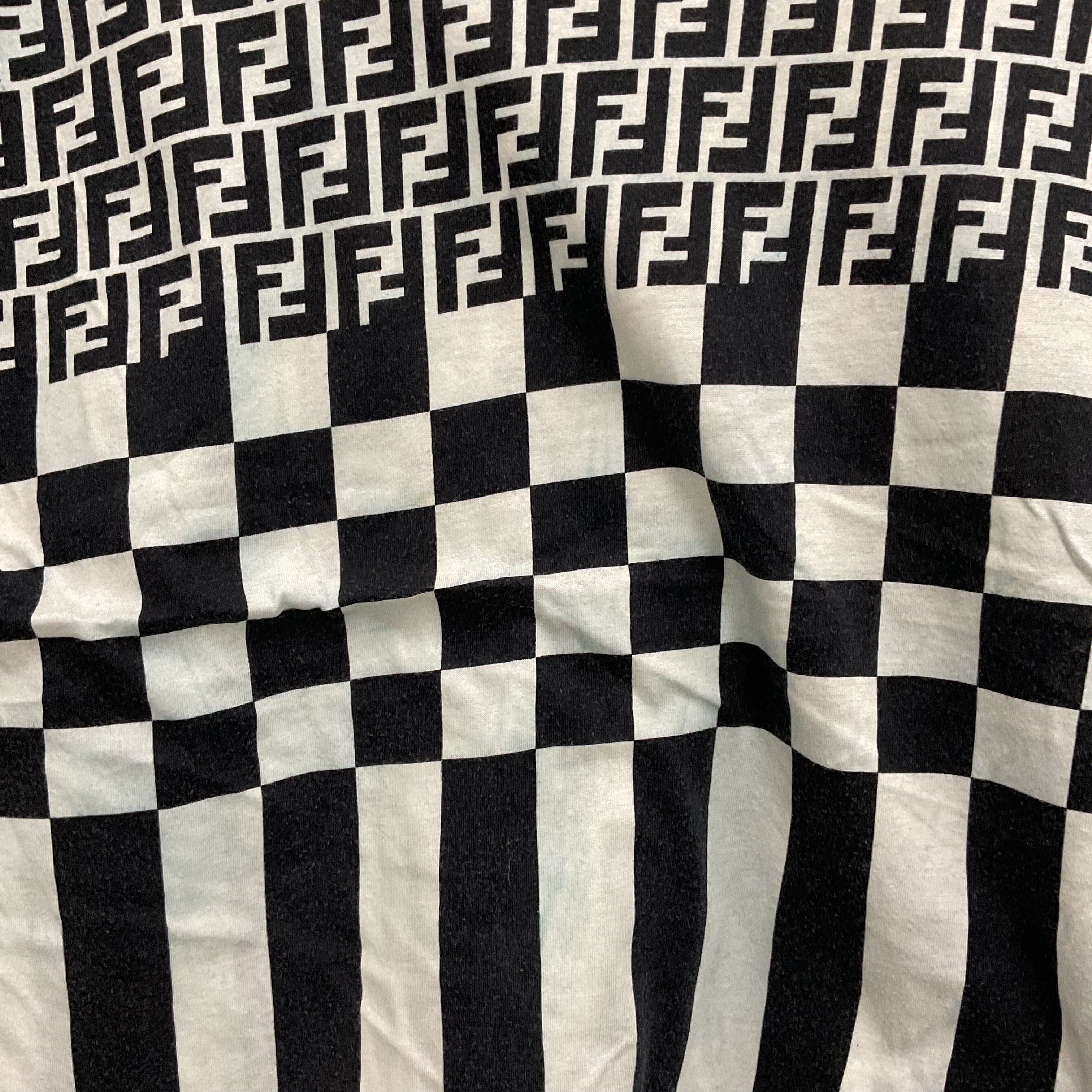Fendi Black and White Logo Tee