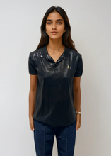 Load image into Gallery viewer, Ralph Lauren Black Metallic Polo
