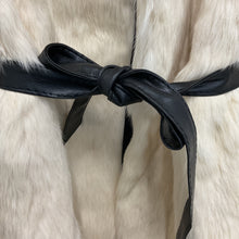 Load image into Gallery viewer, White Fur Coat with Black Belt
