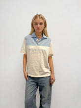 Load image into Gallery viewer, YSL Blue and White Logo Polo
