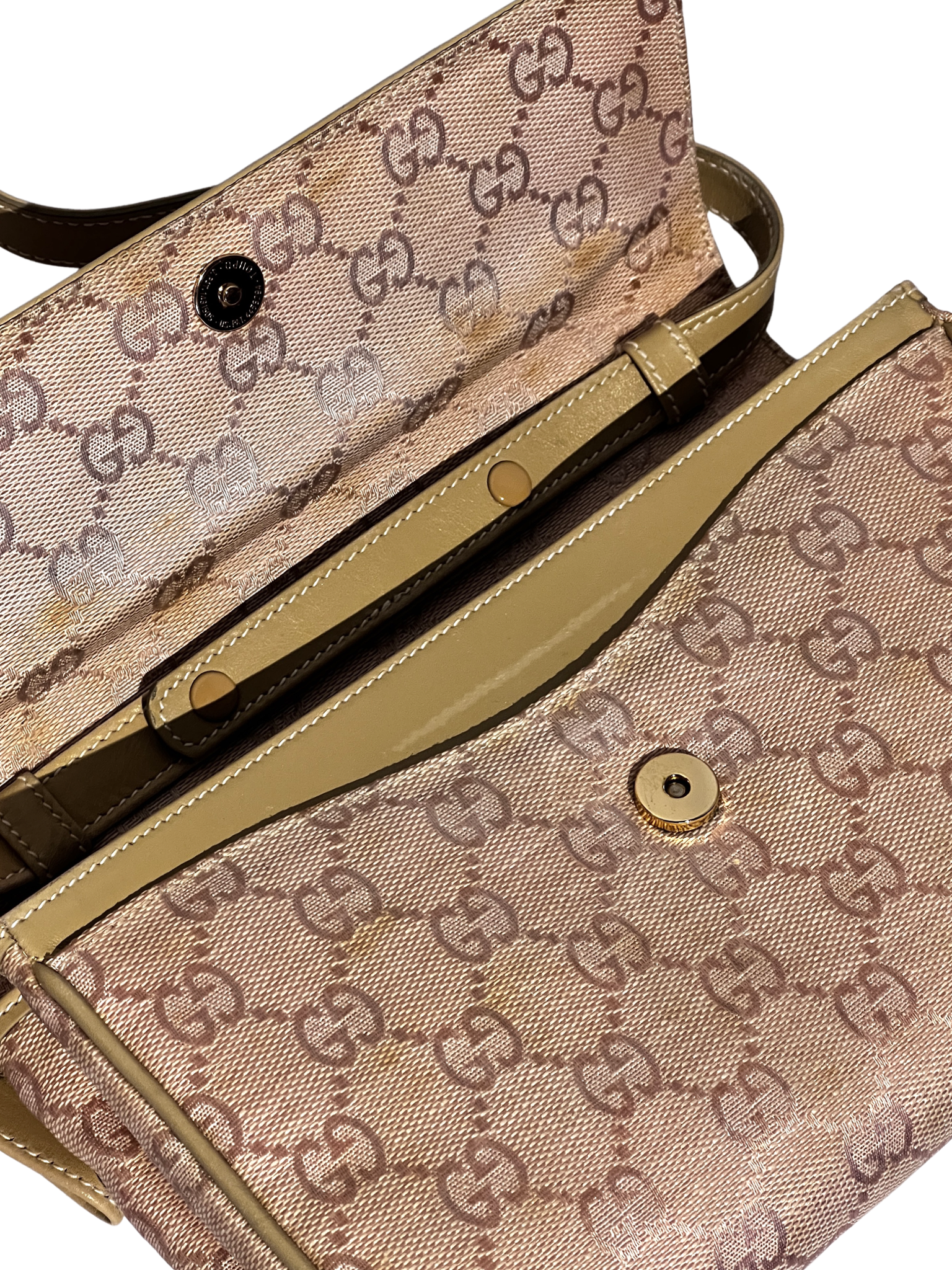 Gucci Monogram Pink Canvas Crossbody