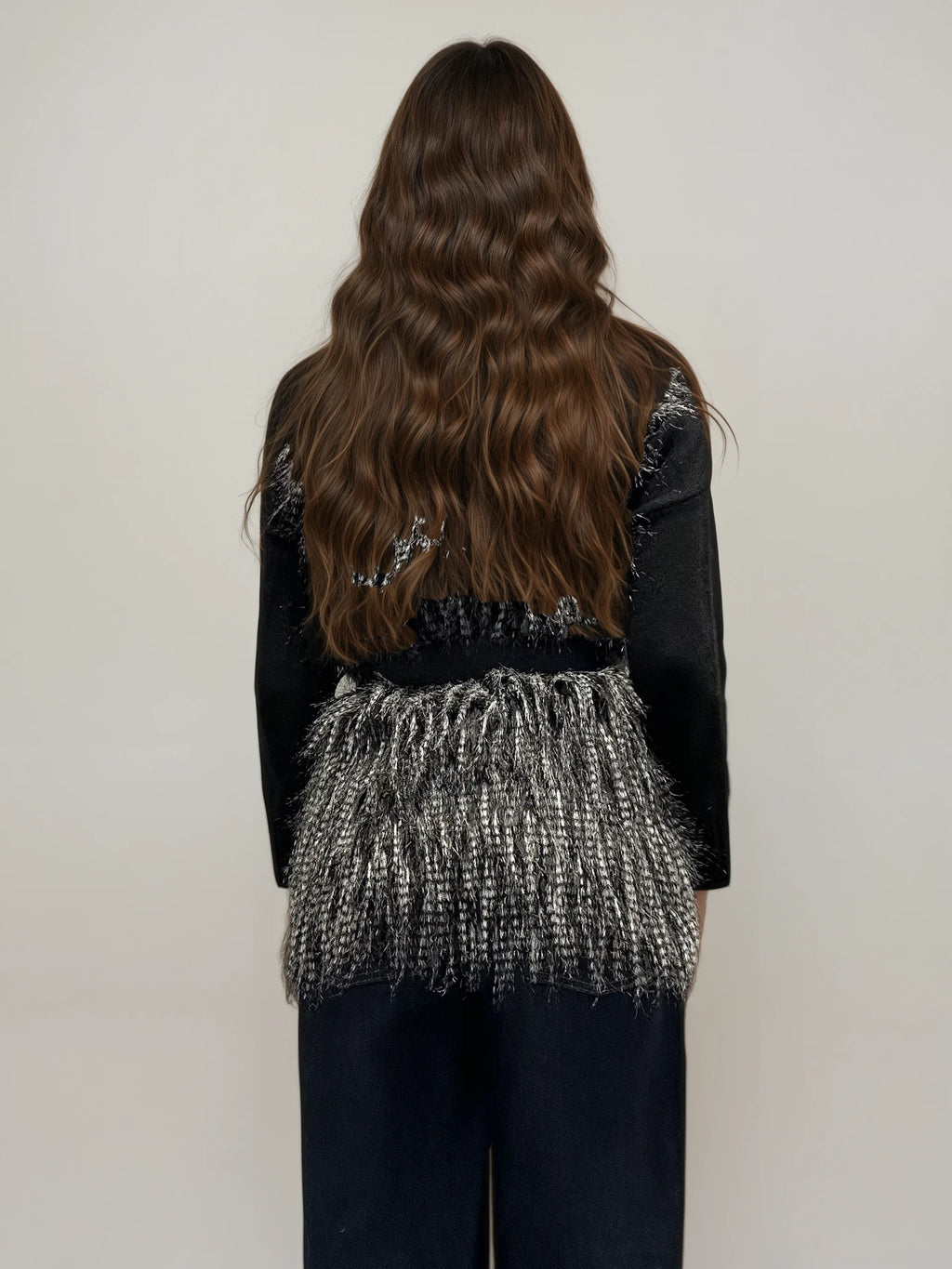 Grey Shaggy Faux Fur Vest