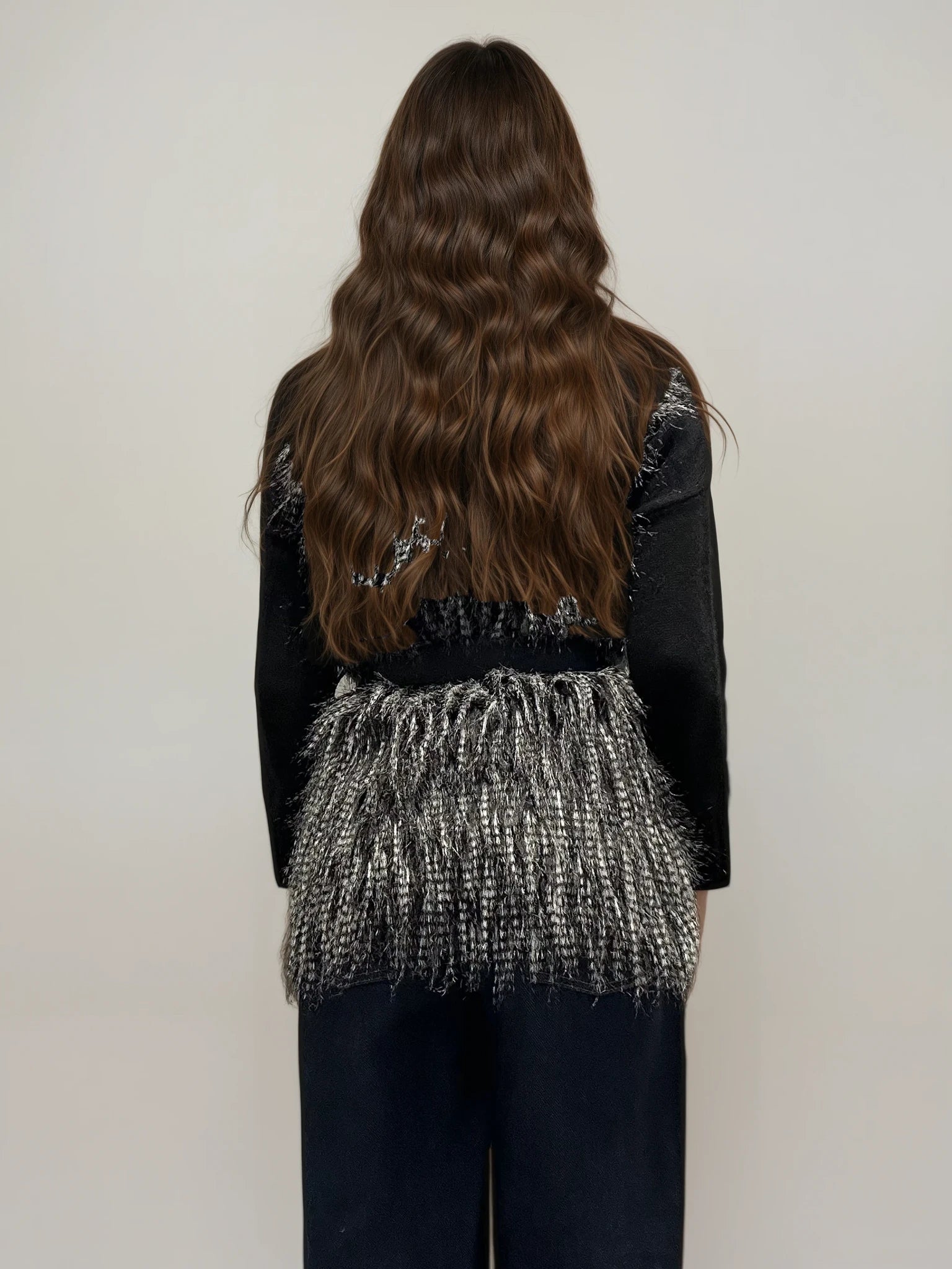 Grey Shaggy Faux Fur Vest