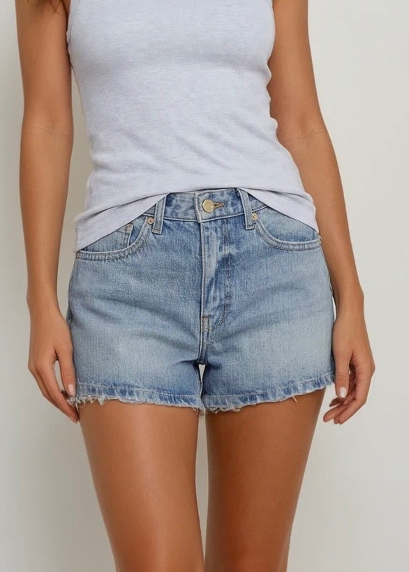 Khaite Denim Mini Shorts