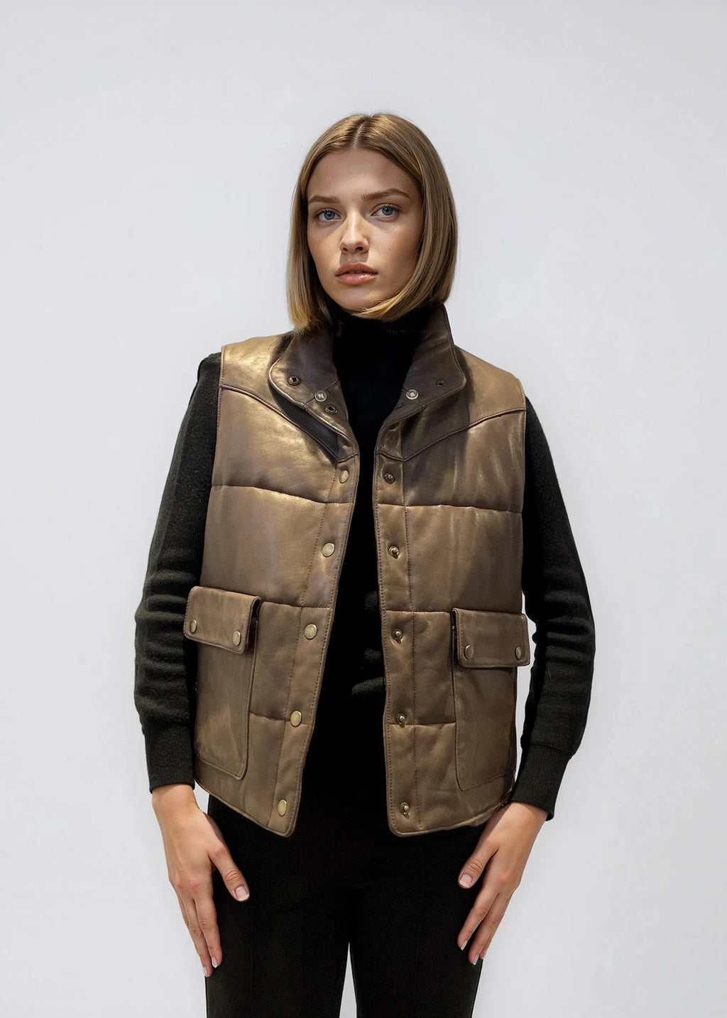 Brown Leather Vest