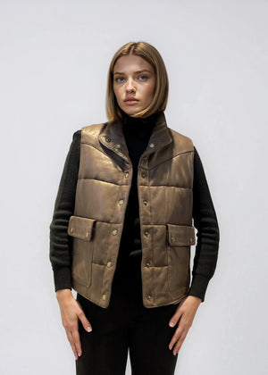 Brown Leather Vest