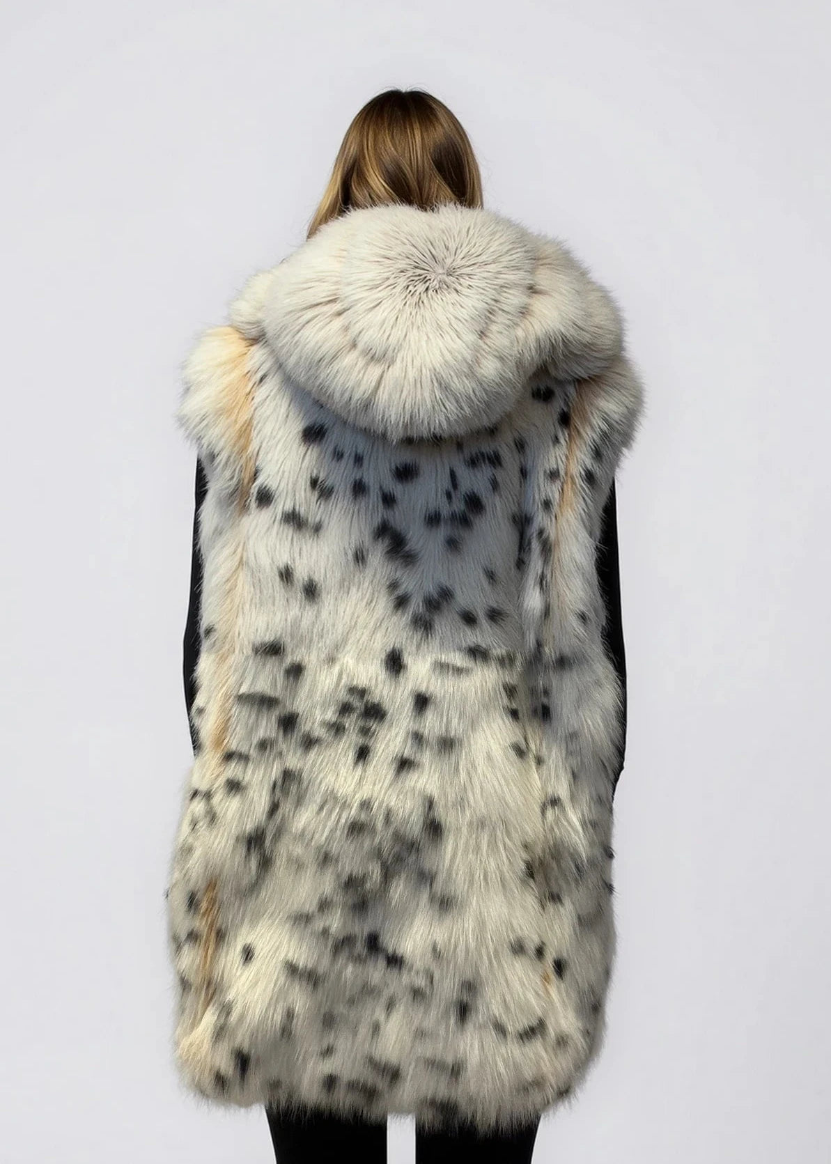 Fur Zip Hooded Vest