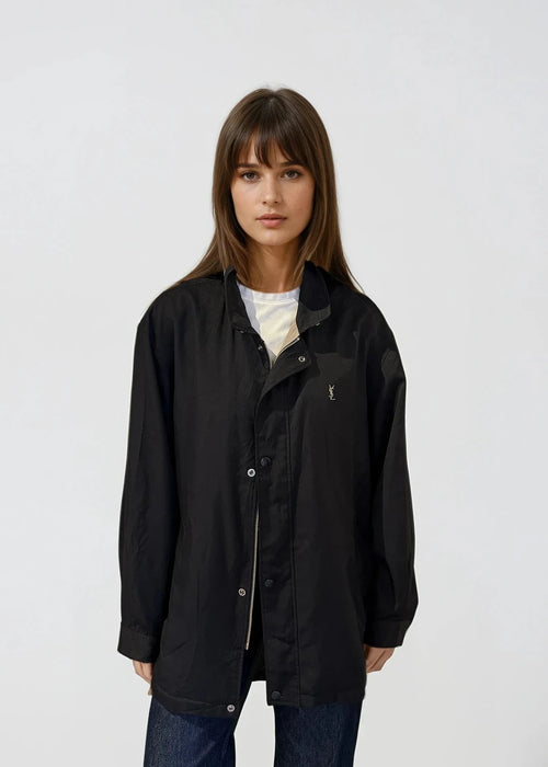 YSL Navy Windbreaker Bomber