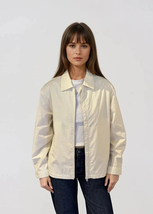 YSL White Bomber with White Logo