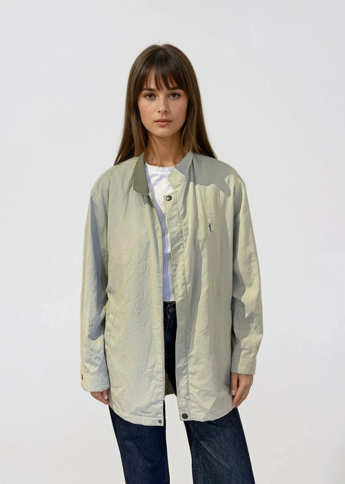 YSL Light Green Windbreaker Bomber
