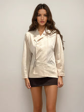 Load image into Gallery viewer, Gianfranco Ferre Cream Silk Blazer
