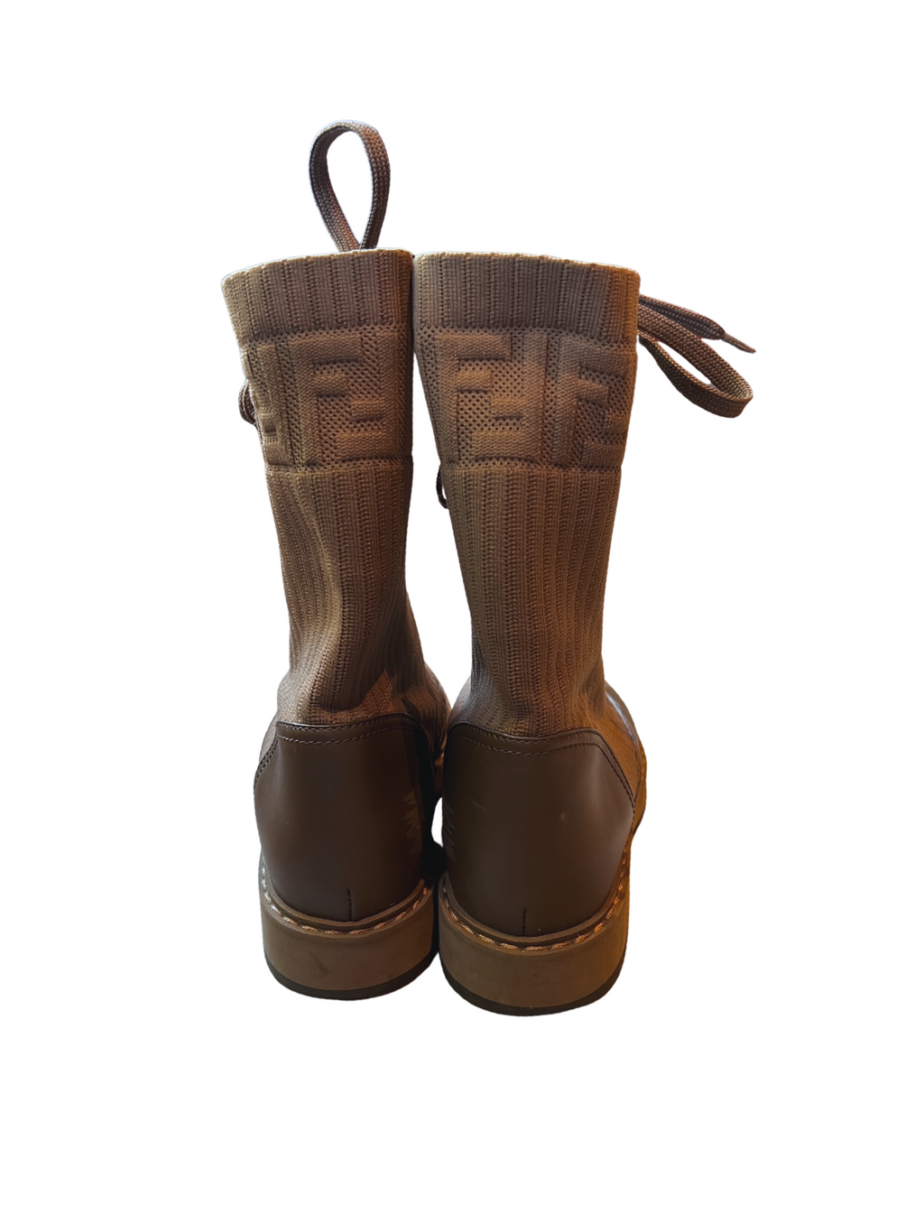 Fendi Ribbed Combat Boots