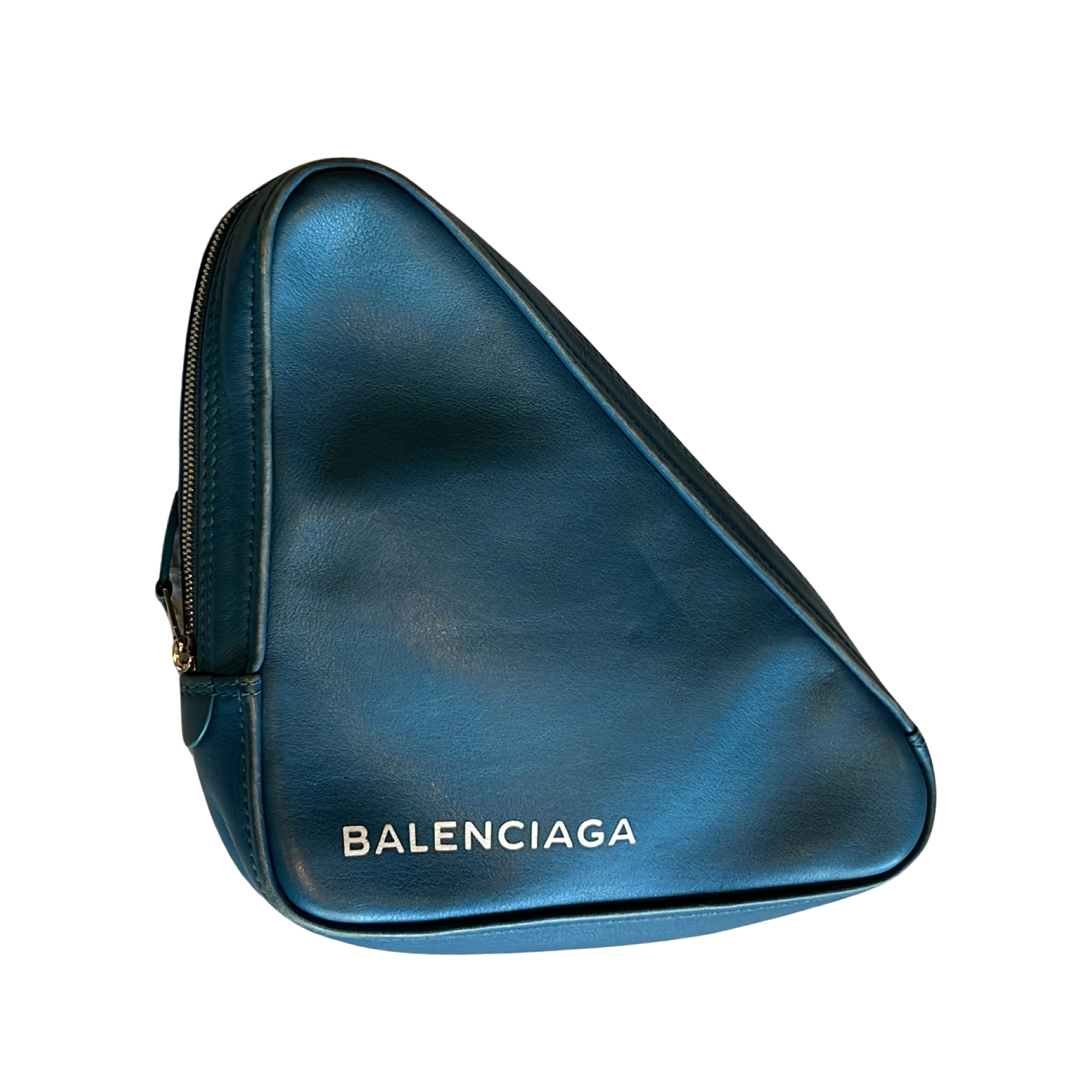 Balenciaga Blue Triangle Pouch