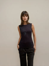 Load image into Gallery viewer, Armani Navy Sheer Top
