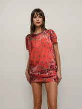 Load image into Gallery viewer, Jean Paul Gaultier Red Mesh Printed Mini Dress
