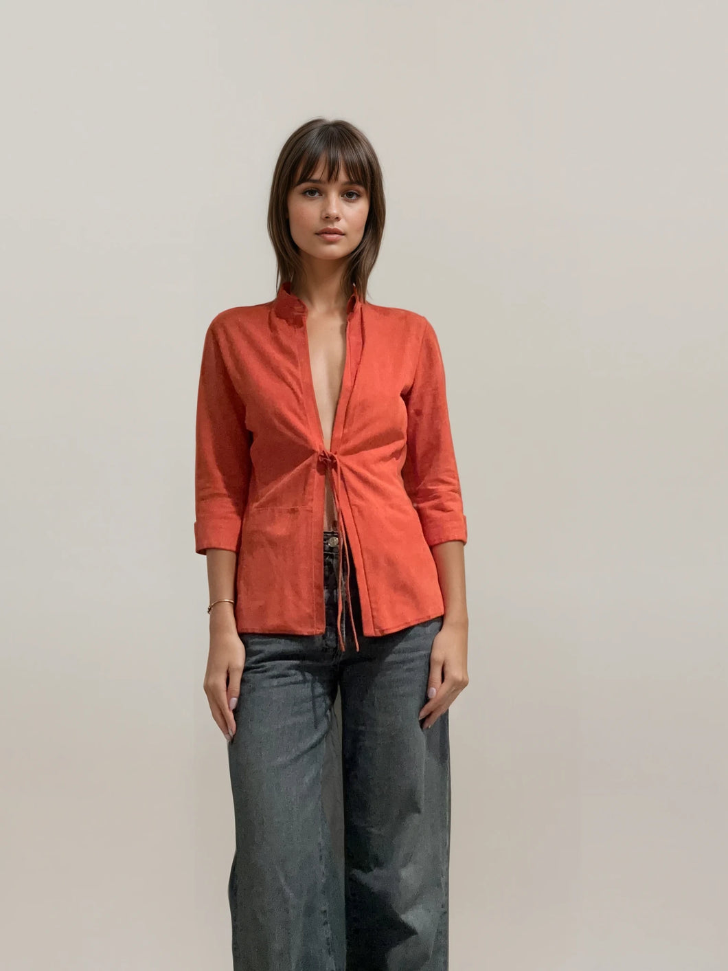 Pucci Orange Suede Blazer