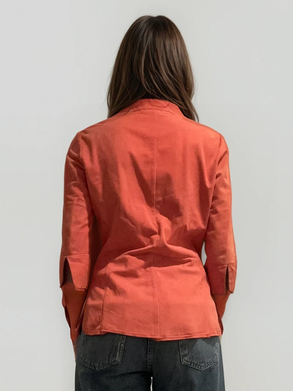 Pucci Orange Suede Blazer
