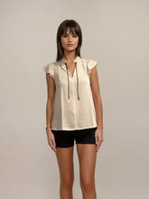 Load image into Gallery viewer, Louis Vuitton White Ruffle Blouse
