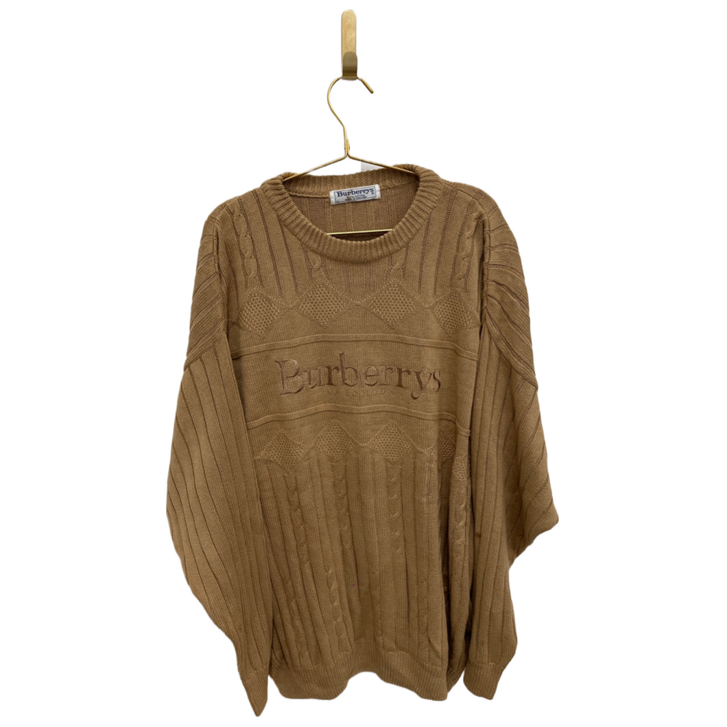 Burberry Tan Spellout Sweater