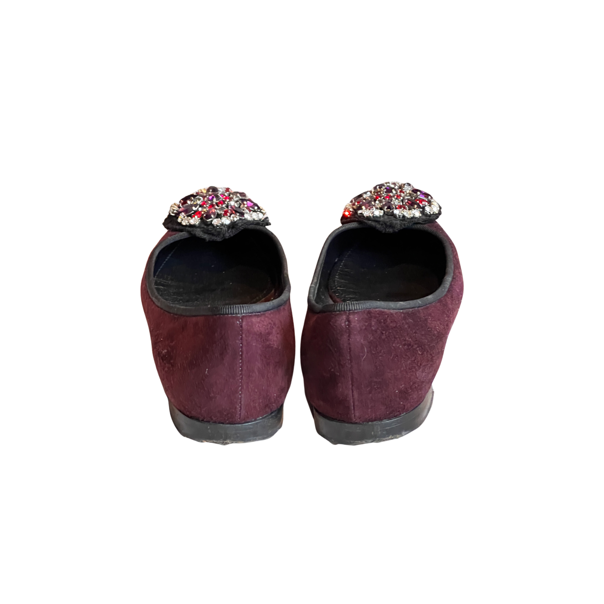 Prada Sequined Purple Flats
