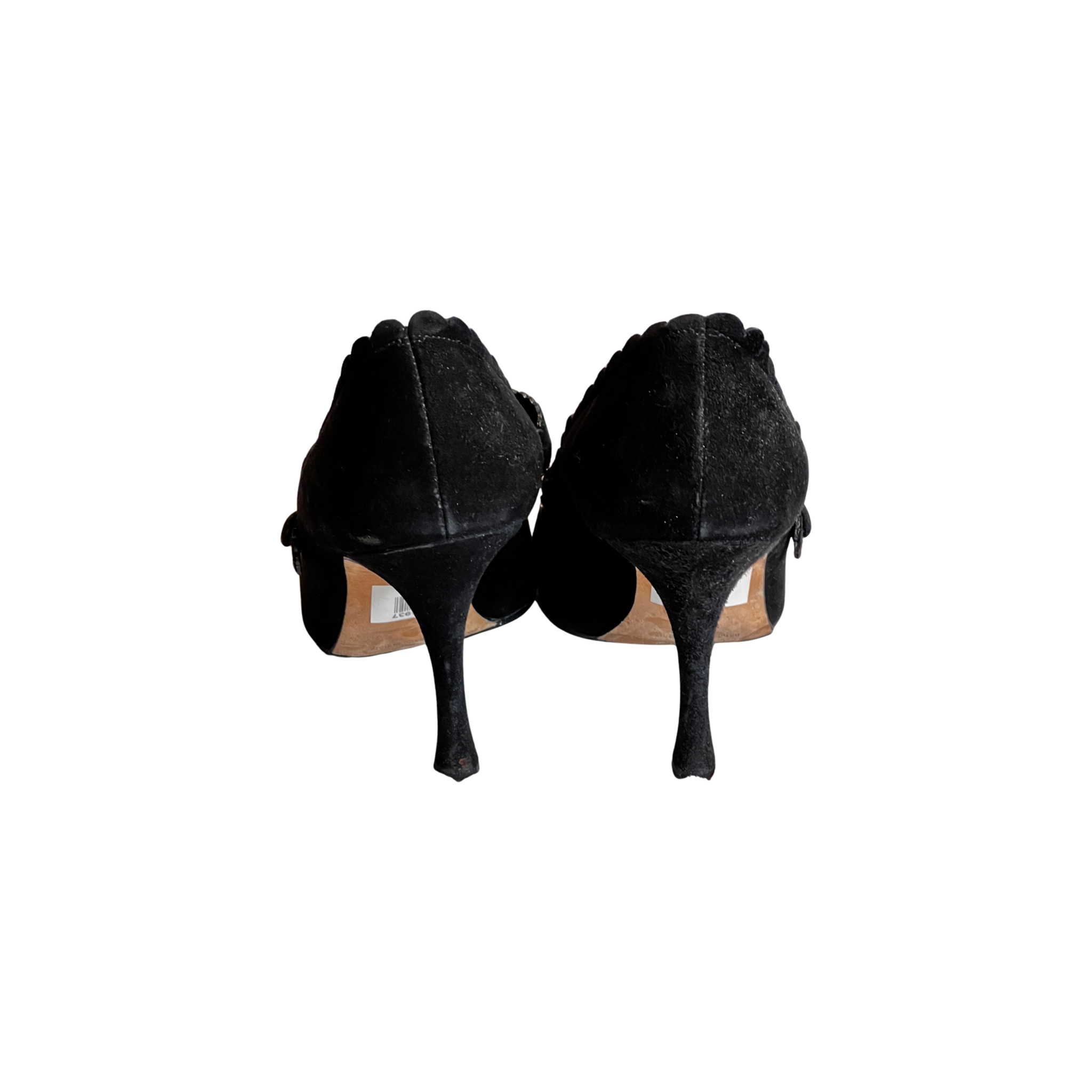 Manolo Blahnik Mary Jane Suede Heels
