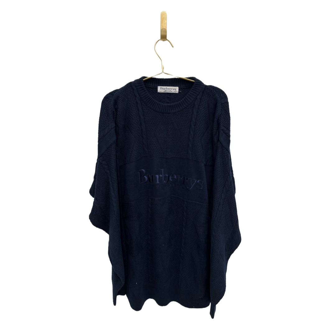 Burberry Navy Spellout Sweater