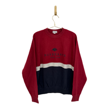 Load image into Gallery viewer, Burberry Red and Navy Logo Crewneck
