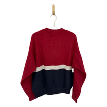 Load image into Gallery viewer, Burberry Red and Navy Logo Crewneck
